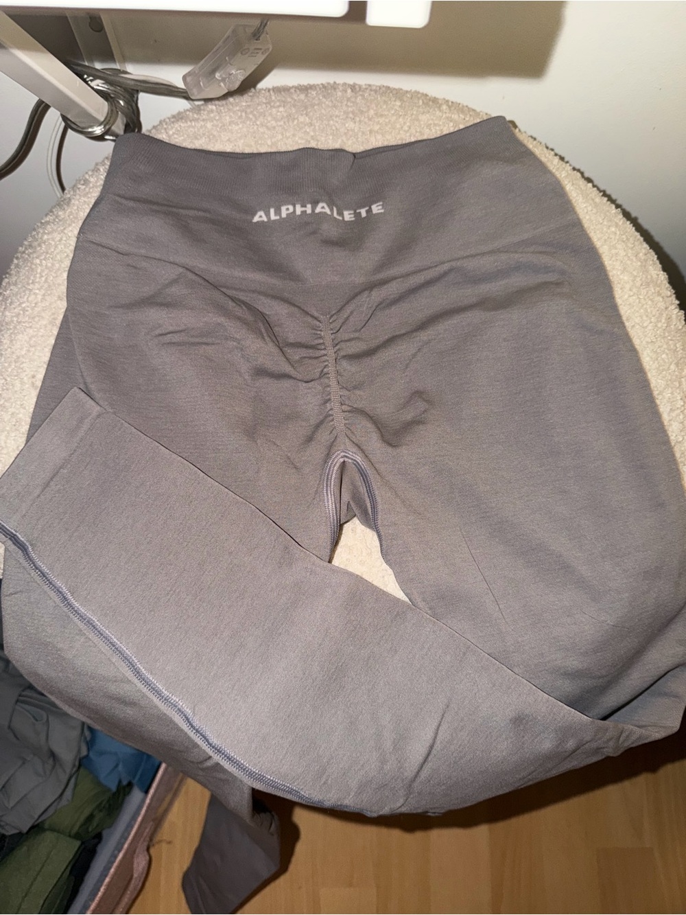 Alphalete Gray Ruched-Back Leggings